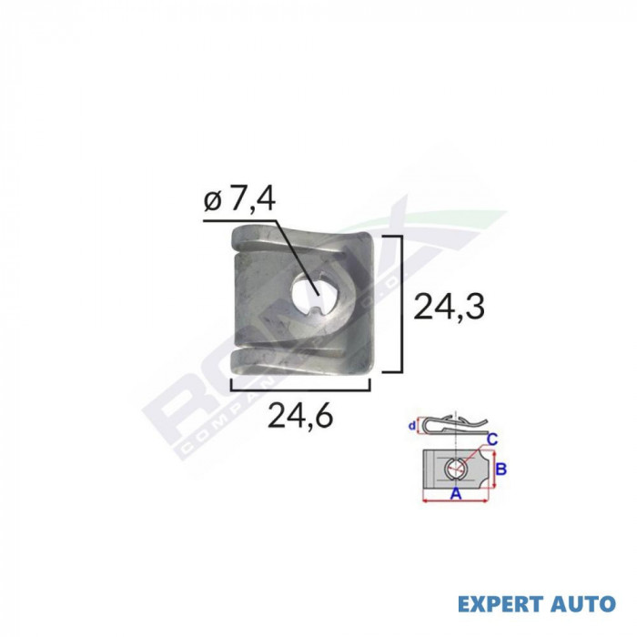 Clips capac motor pentru audi/vw/skoda - metalic set 5 buc UNIVERSAL Universal #6