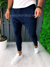 Pantaloni de trening pentru barbati - slim fit - bleumarin - a6050 foto