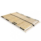Somiera Pat 120x200 cm, 28 Sipci, 7 Zone Confort, Fag/Mesteacan, Ajustabila, Gossi - Baza Pat Robustă, Asamblare Usoara