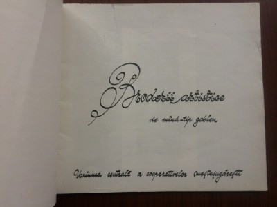 broderii artistice de mana tip goblen anii &amp;#039;70 RSR catalog UNIUNEA CENTRALA A COOPERATIVELOR MESTESUGARESTI 28 MODELE foto