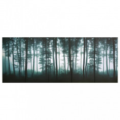 Set Tablouri Din Pânză Imprimeu Copaci Multicolor 200x80 cm 289292