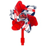 Accesoriu montaj pe ghidon, morisca de vant, culoare rosu, model Spiderman Cod:9161SV