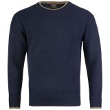 Jack Pyke Ashcombe Pulover 100% l&acirc;nă de miel cu guler O, culoare bleumarin, mărimea XXXL