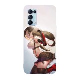Husa compatibila cu Oppo A76, Viceversa, model Tifa Final Fantasy VII, Silicon, TPU, Transparent, Carcasa