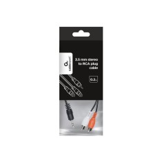 Gembird CCA, 458 0.2, Cablu Audio Jack 3.5mm la 2x RCA, 20 cm