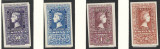 Spania 1950 Mi 975/76 + 979/80 MNH - 100 de ani de timbre, Nestampilat