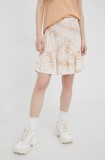 Roxy fusta culoarea bej, mini, evazati