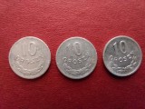 Monede lot 10 groszy ani 1966,1967,1974 Polonia.