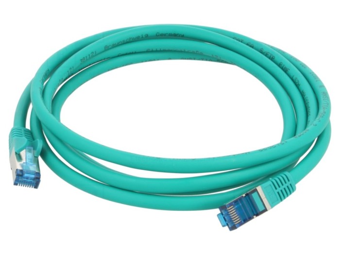 Cablu Patch S/FTP Cat6a Verde 2m LSZH