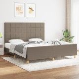 VidaXL Cadru de pat fără saltea, gri taupe, 180x200 cm, textil