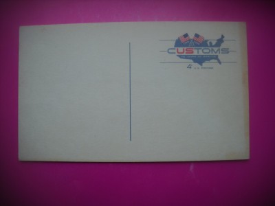 HOPCT 7974 CUSTOMS 1789-1964 VAMA -SUA-AMERICA DE NORD -NECIRCULAT-PATRIOT A foto