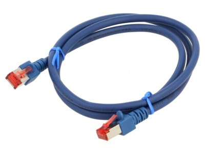 Patch cord S/FTP Cat6 LSZH 1m Albastru foto