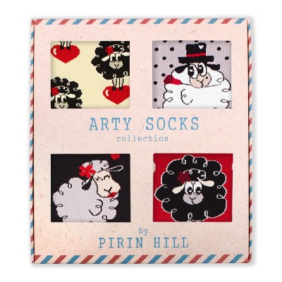 Cutie cu 4 perechi de șosete Arty Socks In Love Sheep 39-42 foto