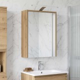 vidaXL Dulap cu oglindă pentru baie Stejar artizanal 43 x 16 x 62.5 cm 889150