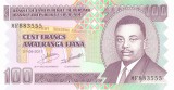 BURUNDI █ bancnota █ 100 Francs █ 2011 █ P-44b █ UNC █ necirculata