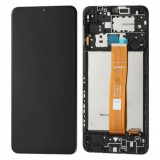 Display LCD cu touchscreen Samsung A125 Galaxy A12 Negru cu Rama