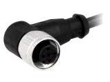 Conector M12 mufă mamă 4 pini unghi 90&deg; cablu 0,5m HARTING