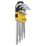 Topmaster 390124 - Set chei cu profil TORX (cu gaura) TR 10-TR 50 9 bucati