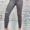 CL699RR-61 Blugi skinny cu talie inalta si taieturi la nivelul genunchilor
