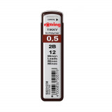 Cumpara ieftin Mine Creion Mecanic ROTRING, 2B, 0.5 mm, 12 Buc/Set, Set Rezerve Creioane Mecanice 2B, Set Mine pentru Creioane Mecanice 2B, Rezerva Creion Mecanic 0.