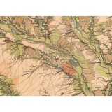 Harta Romaniei Meridionale &ndash; Alexandria si imprej., 1864, 50x70cm, reproducere