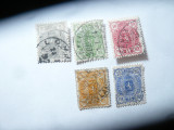 Serie mica Finlanda 1889 Embleme , 5 valori stampilate