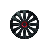 SET CAPACE ROTI 14` NEGRE CU INEL ROSU TREND