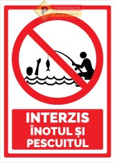 Semn pentru inot si pescuit foto