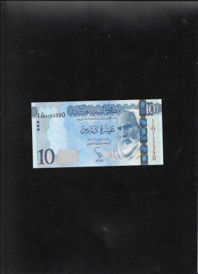 Libia Libya 10 dinari dinars 2015 seria872339 unc foto
