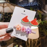 Cumpara ieftin Set de 2 clame clips - Pepene si floricele, Superbaby