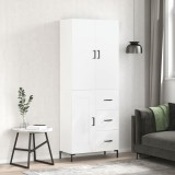 vidaXL Dulap &icirc;nalt, alb, 69,5x34x180 cm, lemn compozit