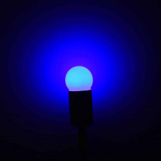 Bec LED 1W, G45, fasung E27, albastru