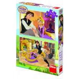 Puzzle 2 in 1 - tangled (77 piese), Dinotoys