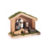 Decoratiune religioasa Nasterea Domnului polirasina multicolora III 12x5x9 cm