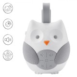 Aparat Sunete Albe Honey Baby, Bufniță, Culoare Alb-Gri, Timer Oprire Automată, Clema Suspendare