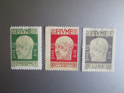 ITALIA POSTA FIUME SERIE CU URME DE SARNIERA=207 foto