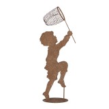 Cumpara ieftin Figurina Baietel metal maro 33x13x88 cm