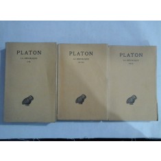 PLATON - LA REPUBLIQUE (Editie bilingva franceza-greaca) - 3 volume - 1932