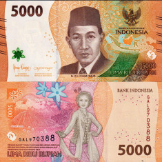Bancnota Indonezia 5.000 Rupii 2022 - PNew UNC