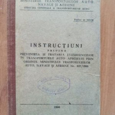 Instructiuni privind prevenirea si tratarea evenimentelor in transporturile auto,navale si aeriene