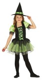 Costum Halloween copii vrajitoare cu tutu verde 10-12 ani