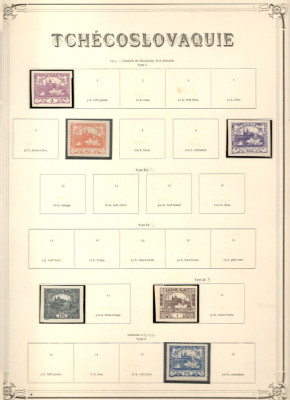 CEHOSLOVACIA.1918-1992 COLECTIE CRONOLOGICA nestampilata in 3 (trei) clasoare foto