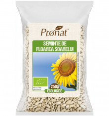 Seminte de floarea soarelui bio, 250g Pronat foto