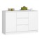 Comoda, placa laminata, 3 sertare, 4 rafturi, alb, 120x40x77 cm GartenVIP DiyLine