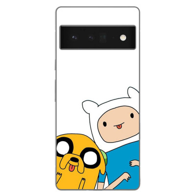 Husa compatibila cu Google Pixel 6 Pro Silicon Gel Tpu Model Finn and Jake Tongues foto