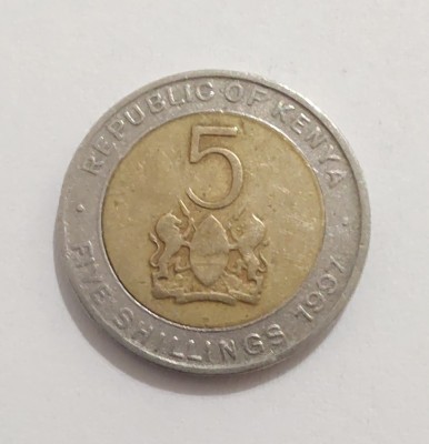 Kenya - 5 Shillings 1997 foto