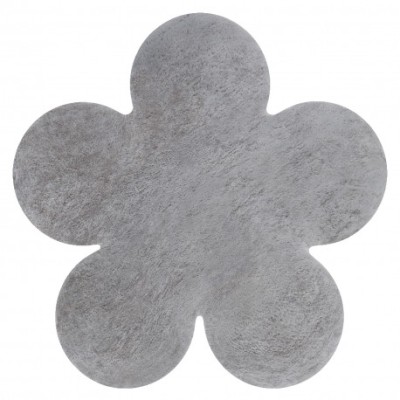 Covor lavabil modern SHAPE 3106 Floare shaggy - gri, antiderapant, 80x80 cm foto