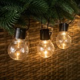 Ghirlandă solară cu becuri de plastic &ndash; Lumina albă caldă pentru interior și ext, CMCLASS