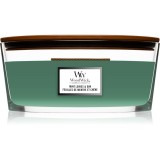 Woodwick Mint Leaves &amp; Oak lum&acirc;nare parfumată cu fitil din lemn (hearthwick) 453,6 g