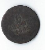 Moneda 6 kreuzer 1832 - Saxe-Meiningen, Germania, 2,44 g argint 0,347